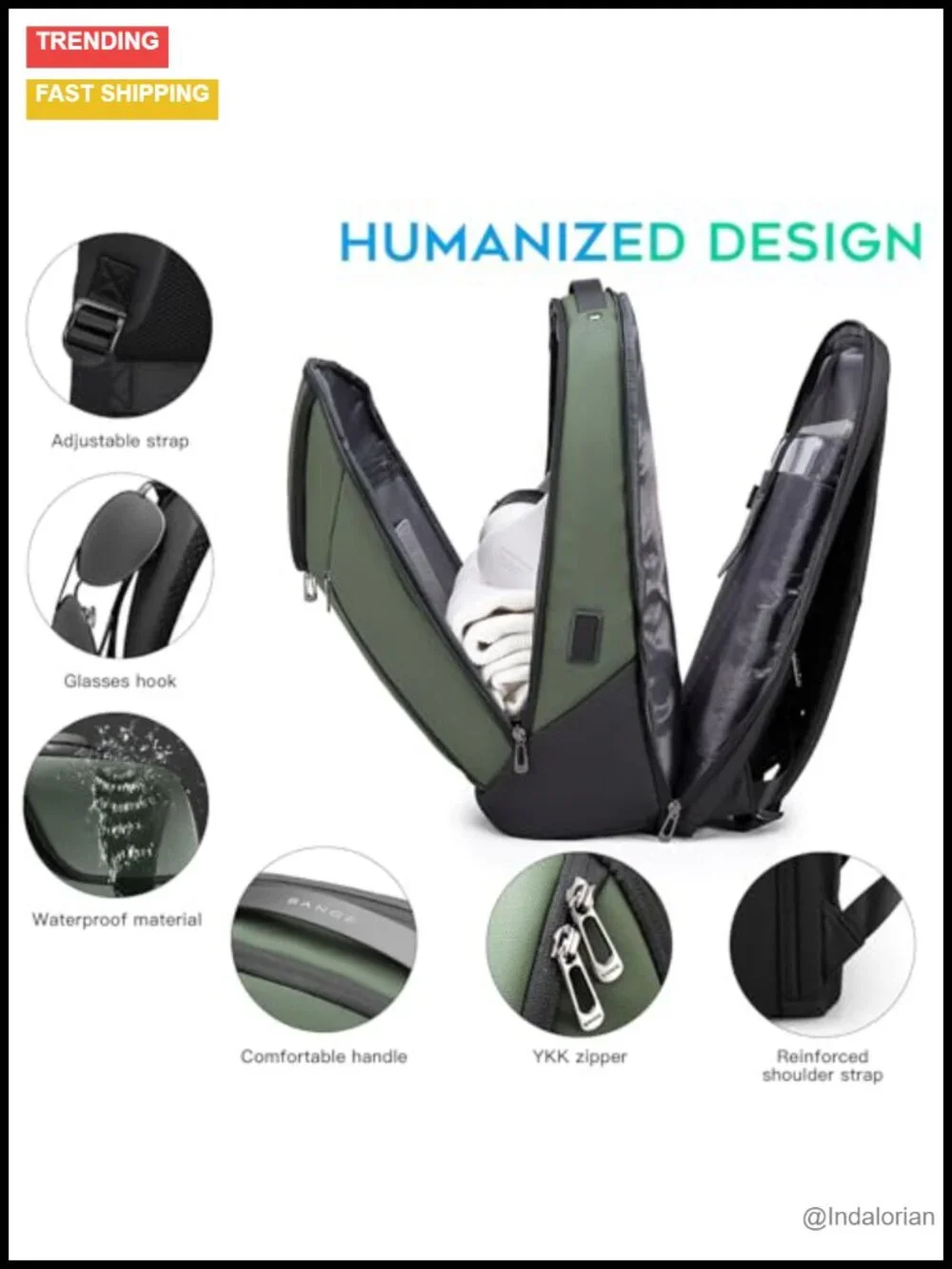Waterproof Laptop Backpack with USB Charging Port for Work Travel